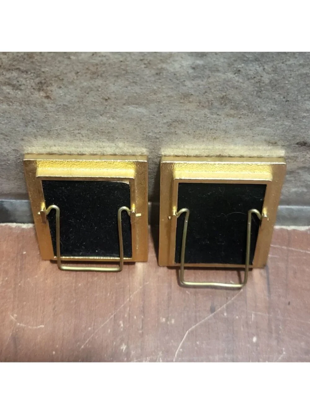 Two Vintage Miniature Tabletop Picture Photo Frames